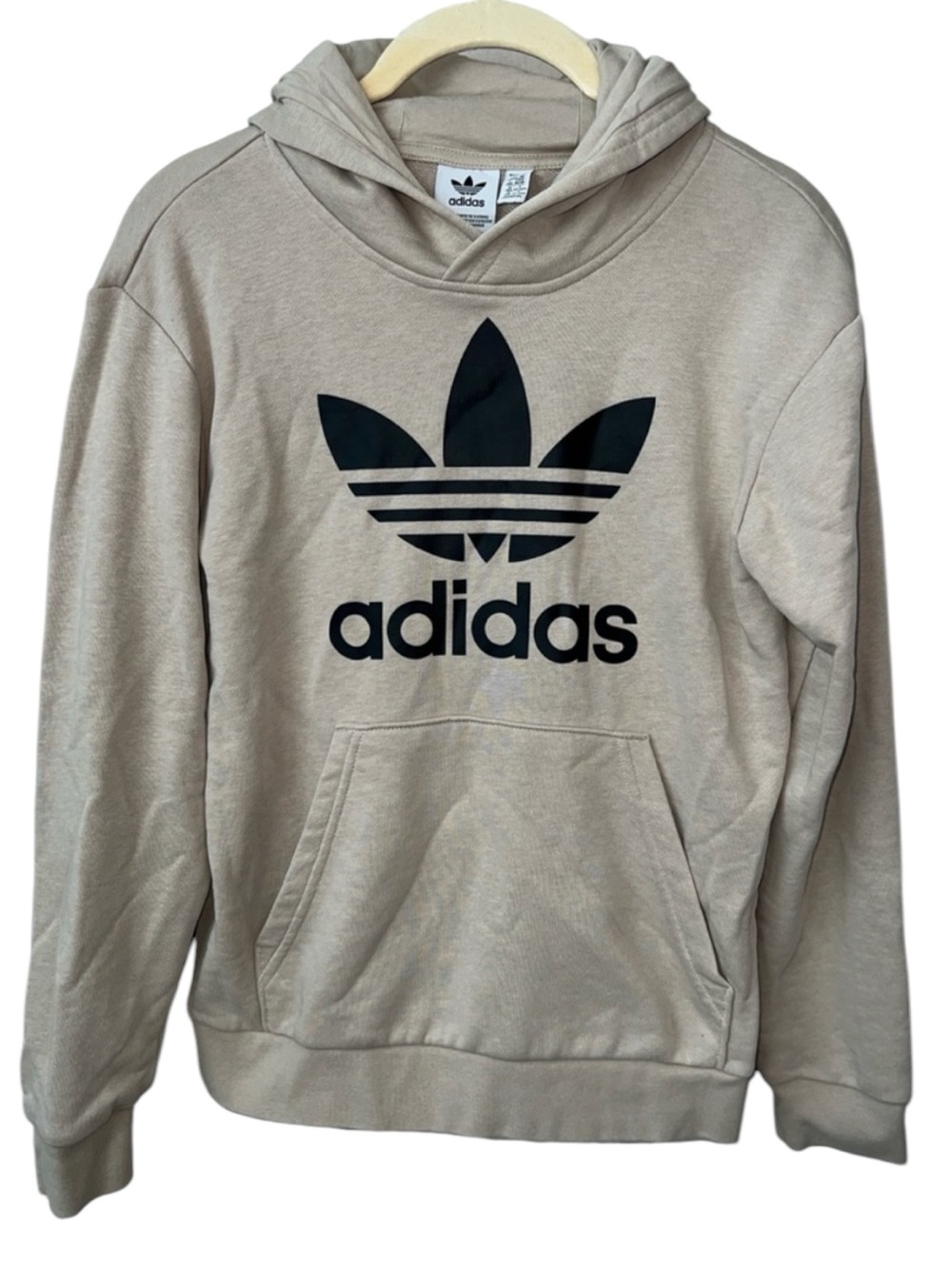 Adidas Crewneck Hoodie with Black Trefoil Size M